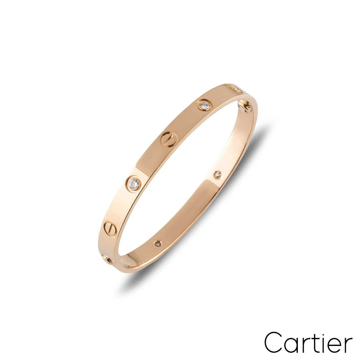 Cartier Rose Gold Half Diamond Love 